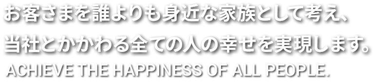 お客様のこれからをトータルサポート致しますWe support your future